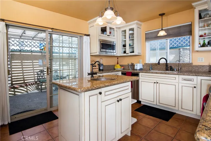 Updated kitchen in larger unit.