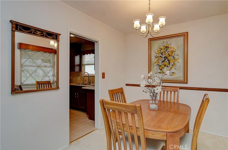 Dining area off of the living room.