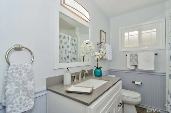 Gorgeous, remodeled bath with contemporary style.