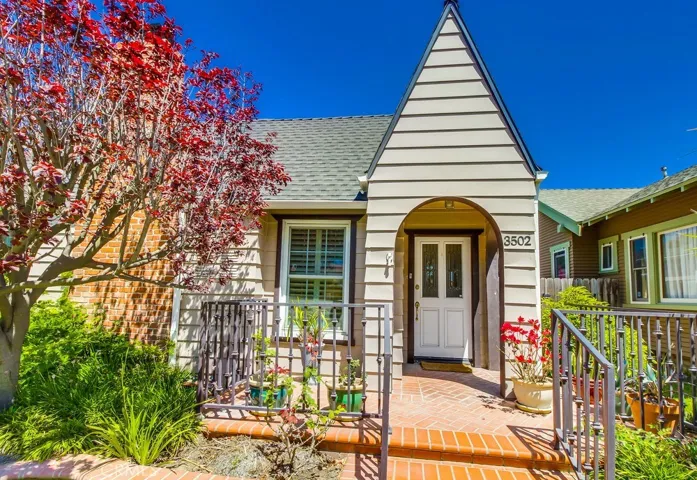 Charming Tudor Style, lovely front porch