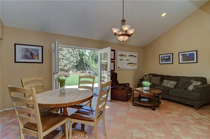 Souhern California living at it's best with French doors that allow for nice flow to outdoors...you will probably have them open most of the time...