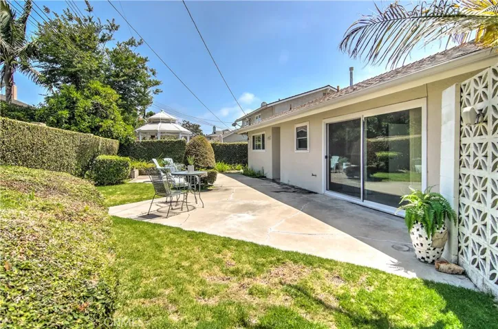 Large rear yard is super private, and has plenty of room for pool, grass and garden.