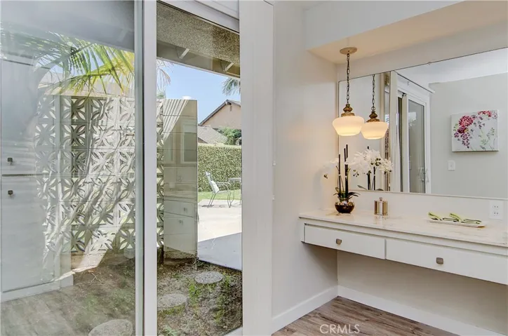 Slider to  private, enclosed patio offers so many options...spa...fountain...tropical garden...your choice!