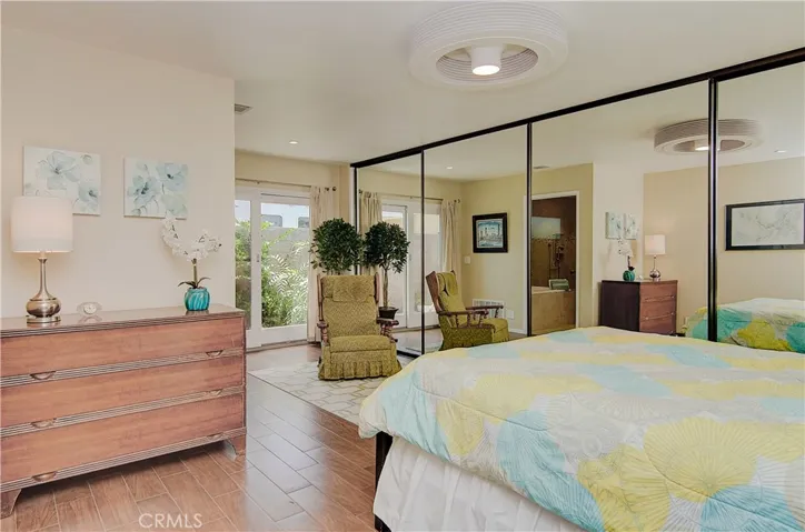 Spacious master bedroom has HUGE closet space, and plenty of room for king size bed and more.