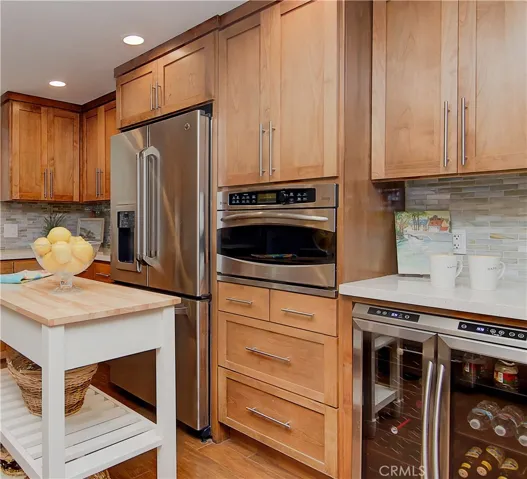 Thoughtful use of space everywere with large versitile drawers...love the two zone wine fridge!