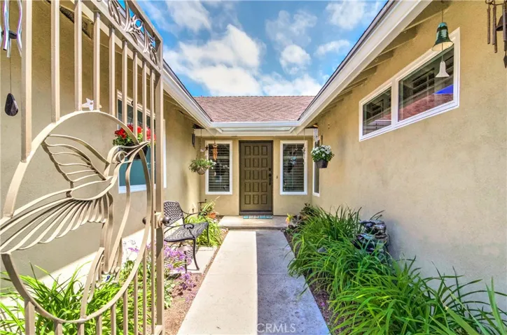 Entry courtyard is a great place to greet family and friends, or just relax...