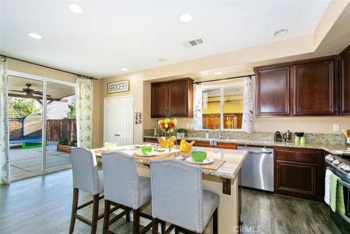 Open kitchen with island