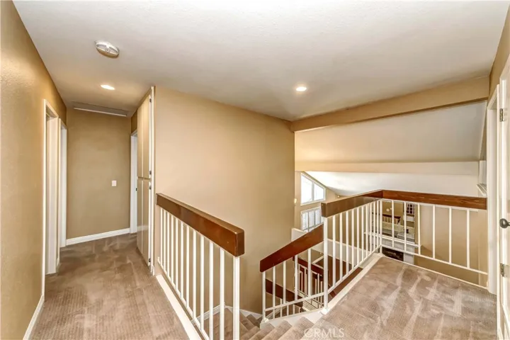 Hall way with recessed lights