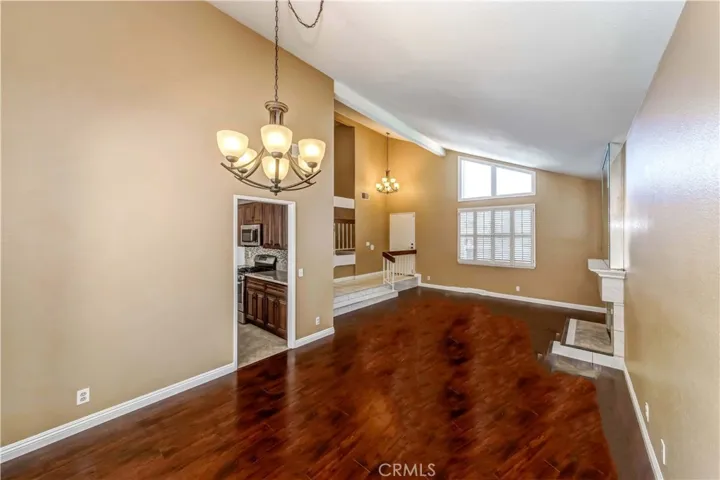View of living room from dining room.
