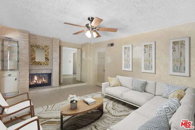 Furniture and art staged living room