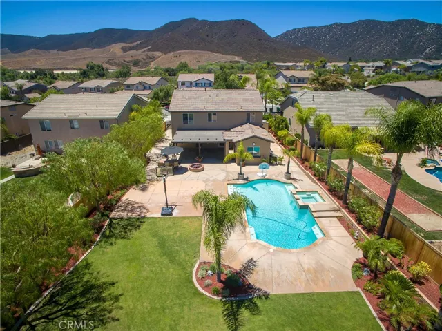 Aerial photo of the backyard. Over 14,000 square foot lot with lush landscaping. This photo doesn't do it justice!