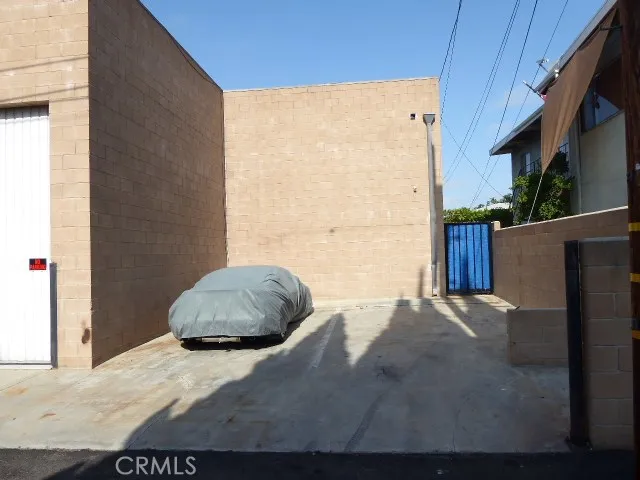 Trash receptacle area on the right in foreground