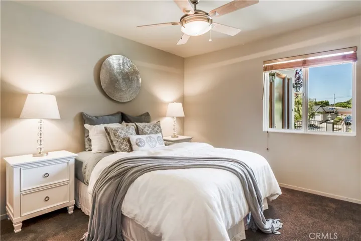 Bedroom 2 with ceiling fan.
