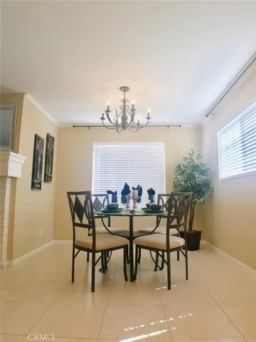 Spacious dining room