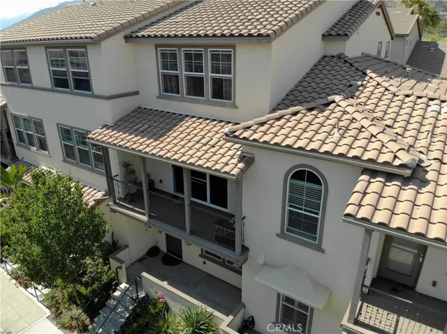 Front of the Home, Entry Covered Courtyard Patio & Large Second Story Balcony