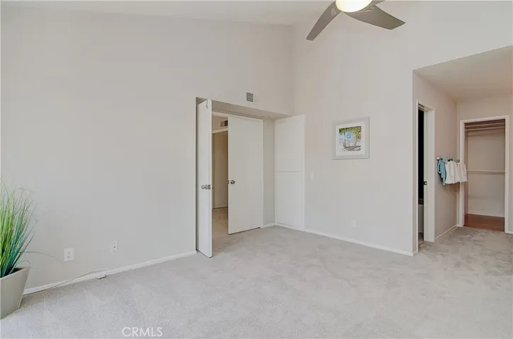 Master has plenty of room for king size bed and more...convenient linen storage too.