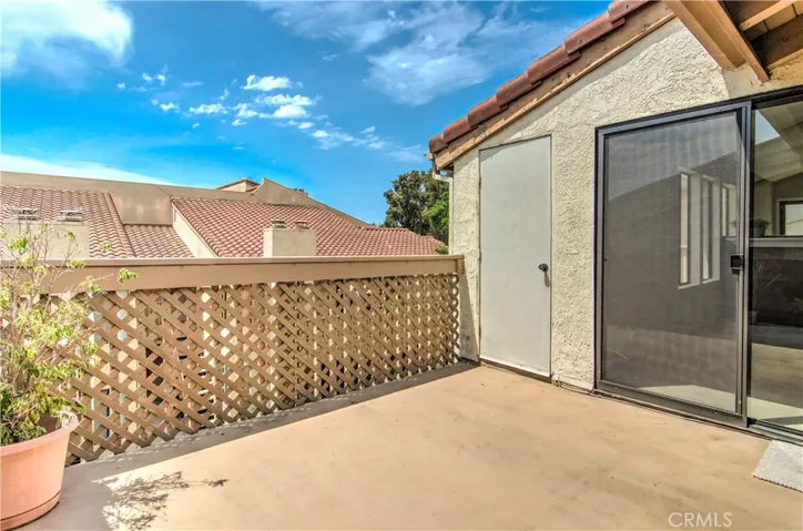 Sunny deck is accessed from living room and master bedroom...oh so private and quiet.