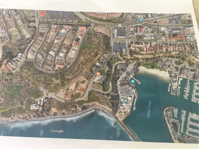 LOCATION LOCATION !  YES YOU ARE HERE!  Top left red bubble....West of PCH , next to asphalt trail shortcut to town, within Coastal Zone , uphill to Headlands Conservation trails and Discovery center, around the bend from Harbor, Ocean Institute