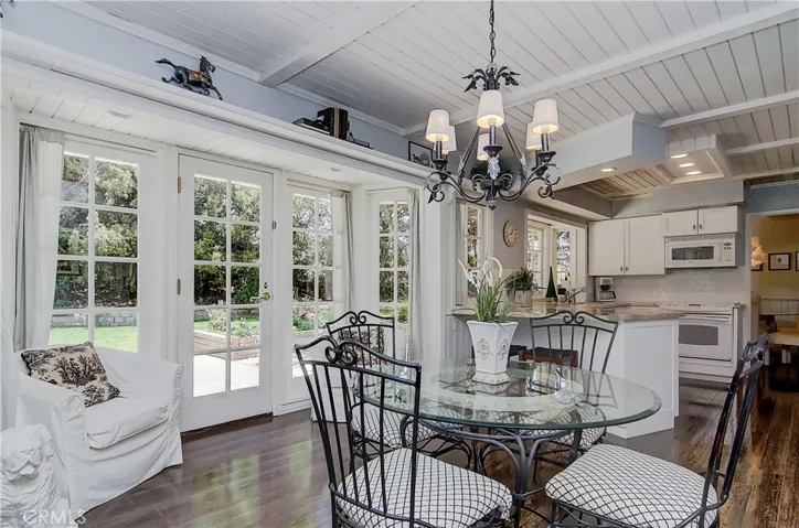 French doors make for easy transition outside...plus frame a beautiful view!