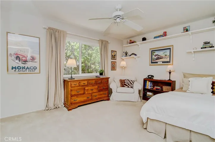 This is a master size room!  Plenty of space for bed, desk and play...ceiling fans in all bedrooms.