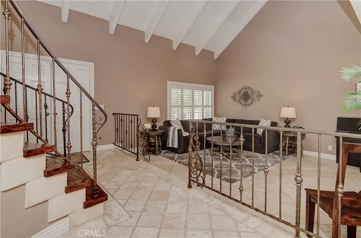 So many designer details here...including custom iron railings.