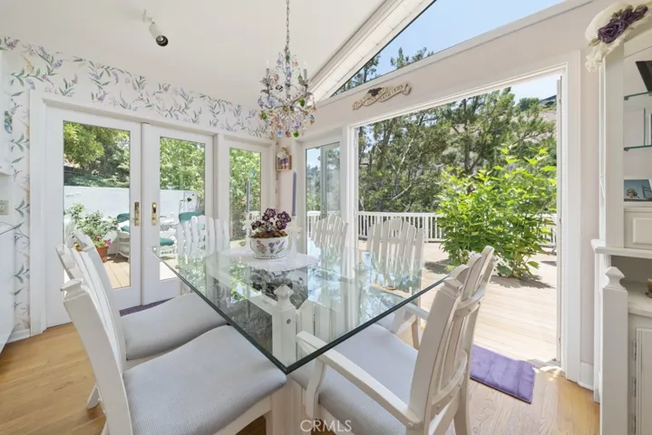 Imagine the morning sun in this southeastern exposure dining area