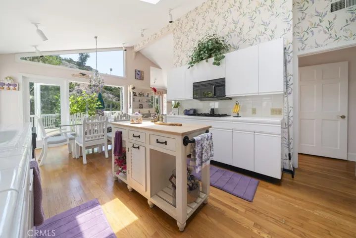 From the back corner of the spacious kitchen