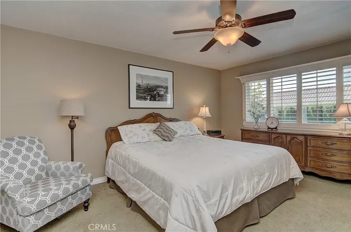 Master bedroom has plenty of room for any furniture needs.