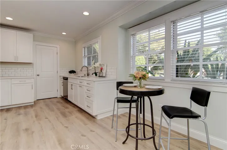 Brand new kitchen in the apartment...plus spacious dining area.