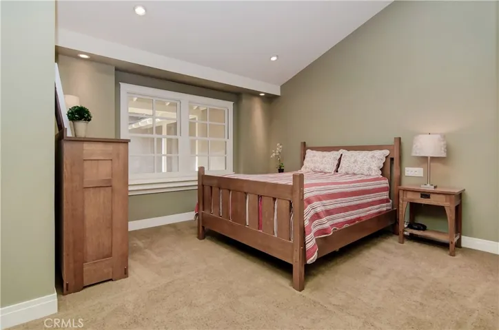 Huge bedroom in apartment has room for king size bed and plenty of furniture.