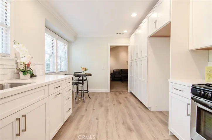 This apartment kitchen is nicer and has more storage than most large homes!