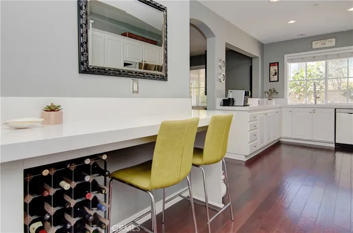 Bar area is perfect for quick meals or monitoring homework