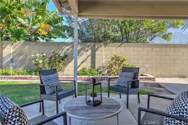 Covered patio is the perfect space to take advantage of the beautiful OC weather.