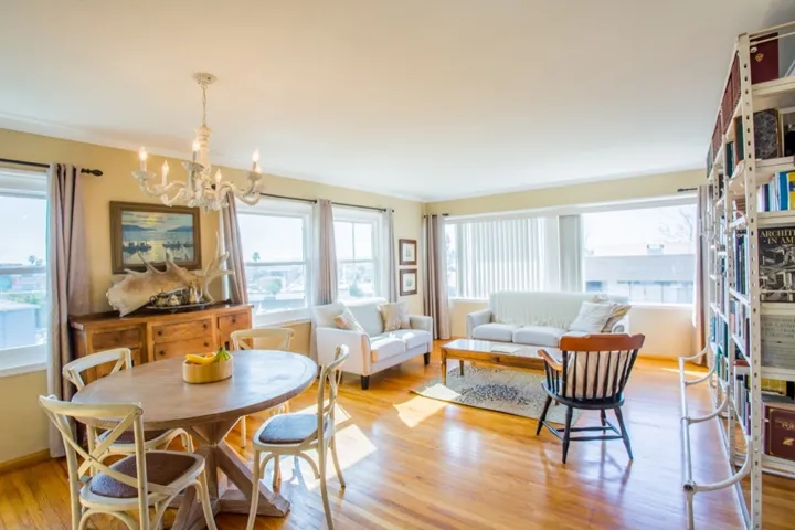 Gleaming hardwood floors & lots of natural light!