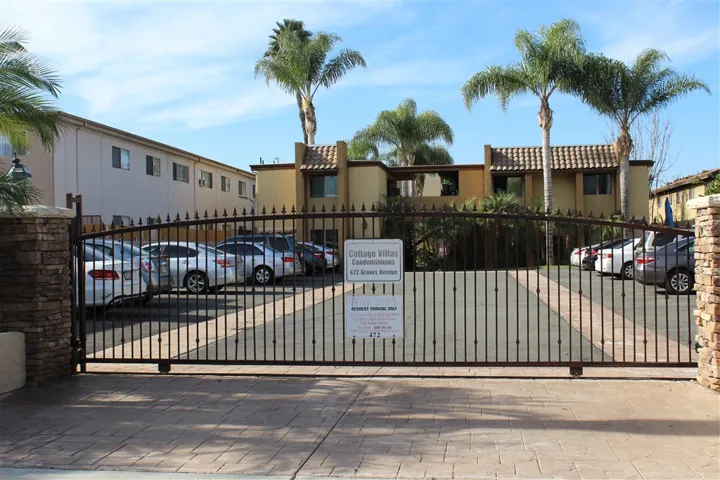 Front of Complex, Gated