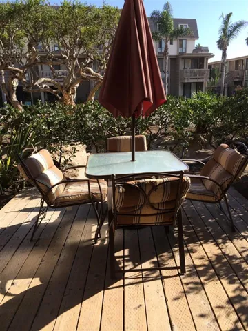 Fabulous private/comfortable patio just steps to the sand