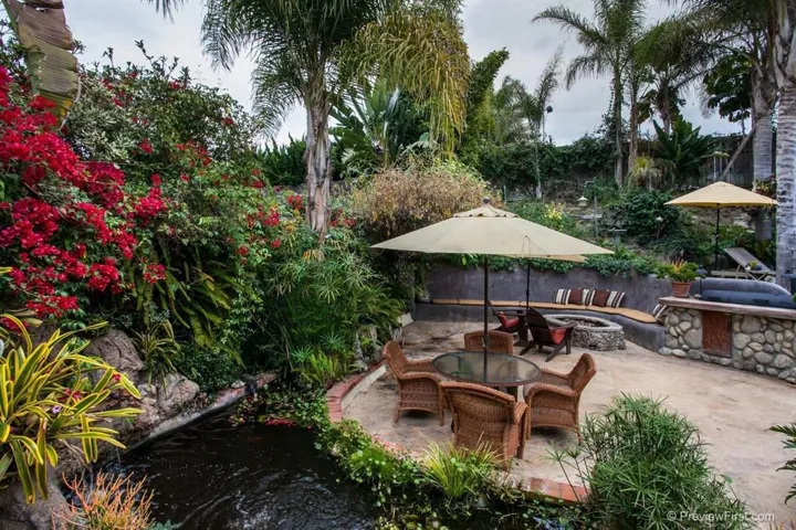 Koi Pond and room for dining