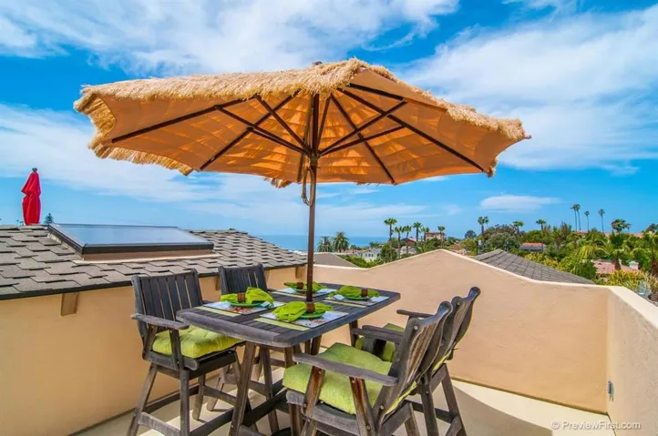 Entertain your friends on one of the larger roofdecks in the area with its sit down white water views!!  What a perfect place to watch the surfers and even dolphins!!