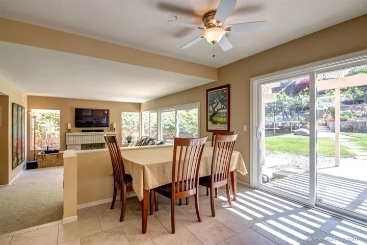 Eat in Nook overlooks the Family Room