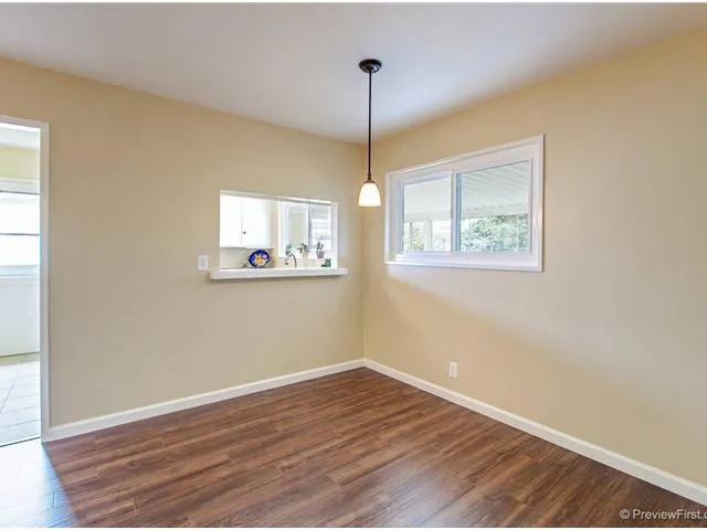 Dining Room With  Opening to Kitchen