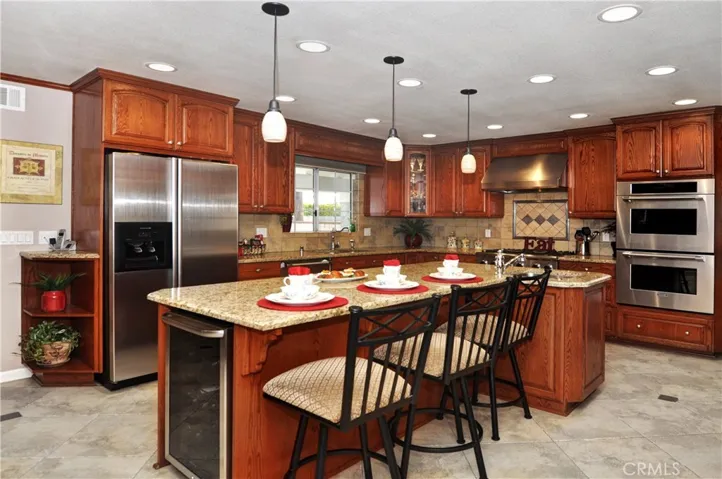 Huge gourmet kitchen with center island