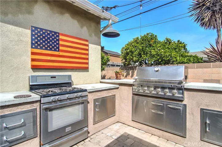 You can cook MAJOR meals here...check out the counter and serving space, plus storage galore!