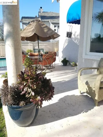Relaxing back yard, Vegetable garden in corner
