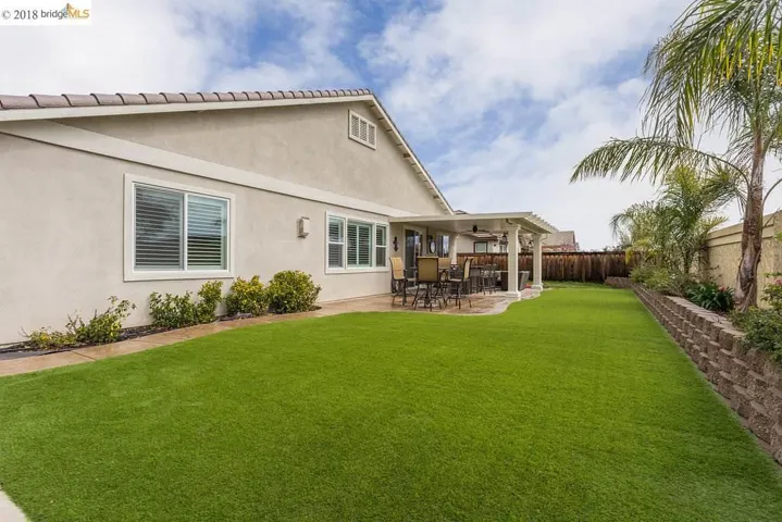 Drought Resistant Artificial Grass, Side yard w/Cemented Dog fun w/Iron Gate & Storage Shed