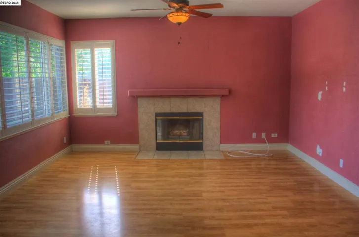Has wood burning fireplace.