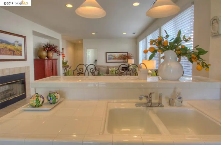 Raised eating bar area & view of the super family room.