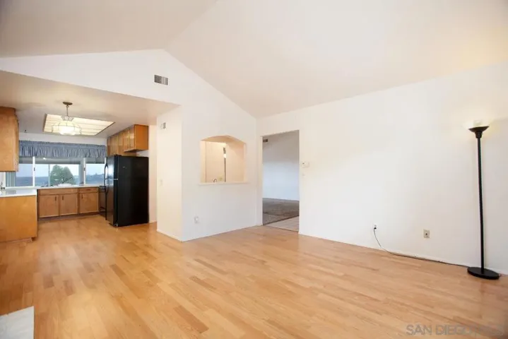 Family room is open to kitchen.