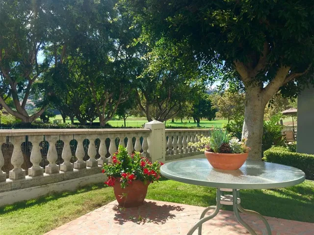Lovely patio with views to the golf course.