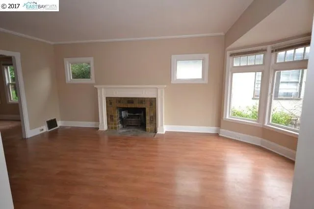 Living room with fireplace