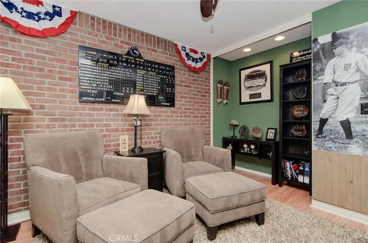 Whether you're a sports fan or not, all can enjoy the textures and features of this bedroom.